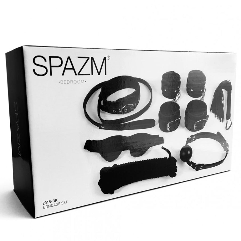 Sets de bondages SM BDSM avec 8 pièces : noir