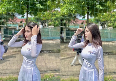 không che:Kiều Oanh dáng ngon được nện cười sảng khoái
